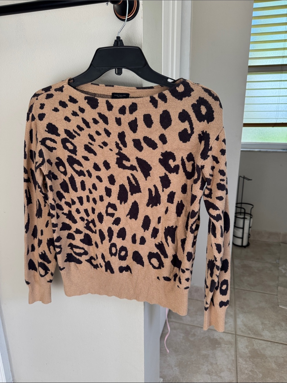 Ann Taylor Factory - Women's Leopard Print Crewneck Sweater